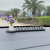Flor de begonia placa de estacionamiento para número de coche 2025 nueva decoración sencilla para coche adornos temporales para teléfono móvil