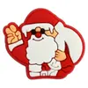Accesorios Planos Serie Navideña, Broches para Funda de Teléfono, Parches de Goma Suave de PVC de Dibujos Animados de Papá Noel para Ropa