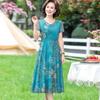 Vestido de verano para mujeres de mediana edad y ancianas Estilo occidental 50 años 50 vestido de verano para madre joven y de mediana edad temperamento