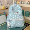 Mochila Estrela de Bolinhas Starburst Cinza Claro Baixa Saturação para Alunos do Ensino Fundamental II e Médio, Leve para o Dia a Dia, Grande Capacidade, Mochila Feminina