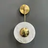 Lámpara de pared minimalista de estilo nórdico para sala de estar, lámpara de pared de mármol para pasillo de hotel, lámpara de pared de cabecera, luz nocturna