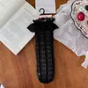 Calcetines blancos de encaje fruncidos para mujer, estilo fino de verano, estilo ballet, combinados con zapatos pequeños de cuero, calcetines largos de malla de encaje fruncidos para verano