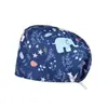 Gorro quirúrgico con hebilla ajustable estampado para hombres y mujeres, gorro de doctor/enfermera para consultorio dental y salón de belleza, gorra de trabajo de algodón puro de grado alimenticio