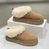 2026 Estilo Nuevo Tamaño Pequeño Suela Gruesa Aumentador de Altura Pantuflas de Algodón para Mujer Retro Cómodas Suela Suave Zapatos de Piel Engrosados con Terciopelo Botines Cortos