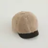 Gorro de Béisbol Coreano de Invierno y Otoño Estilo Limpio Estilo Extranjero para Niños Nuevo de Felpa Cálido a Prueba de Viento Gorra de Pico para Bebé Niño y Niña