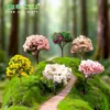 Micro-paisaje simulación árbol de Navidad simulación flor flor de cerezo suculenta Zakka musgo decoraciones de paisajismo accesorios adornos pequeños