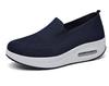 Zapatos de Mujer Slip-on Casuales Perezosos de Suela Gruesa con Cámara de Aire Zapatos Deportivos Rocking Transfronterizos Tejidos Voladores Tenis de Mujer
