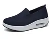 Zapatos Casuales Deportivos para Mujer 2026 Primavera Flyknit con Suela Gruesa y Amortiguación de Aire, Malla Transpirable Slip-On
