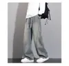 Jeans rectos retro americanos con cordón para hombre y mujer, corte holgado, deconstruidos, pierna ancha, cintura elástica, pantalones largos casuales para otoño, modernos
