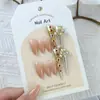 Livro Vermelho de TikTok Explosões Patch de Unha Arte de Unha Fototerapia Usando Peças de Unha Dez Peças de Código-dividing Boutique Unha de Mão