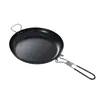 Sartén Plegable para Bistec, Sartén Antiadherente para Acampar, Parrilla Portátil para Barbacoa, Sartén de Hierro para Exteriores