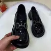 Mocassins de Couro Patente Femininos 2026 Outono Novo Estilo Coreano Sola Macia Bico Redondo Sapatilhas Plataforma Sola Grossa Casual Moda Calçados de Couro