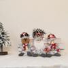 Adorno de Árbol de Navidad Colgante de Muñeco Adorno de Navidad Colgante de Muñeco Plano No Tejido Vestir para las Fiestas 10cm
