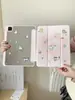 Funda Espejo Rosa Love Story para iPad Air 4, Funda Protectora Plana para Pro 13, Soporte Plegable de Nicho Sizzle Ins