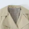 Abrigo Impermeable Cruzado AliExpress Primavera 2026 Nuevo para Mujer de Color Sólido Ajustado con Cinturón y Doble Botonadura Chaqueta 6318011