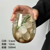 Ins Restaurante Celebridade da Internet Bebida Japonesa Smoothie Suco Copo Copo para Mousse Formato de Ovo Grande Capacidade Vidro de Alto Valor