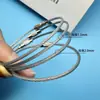 Anillo de Cable de Acero Inoxidable Recubierto Transparente, Anillo de Cable de Acero con Capa Protectora, Varias Especificaciones, Llavero con Etiqueta Colgante DIY