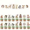 Decorações de Festa com Tema de Animais da Floresta para Atividades de Aniversário Infantil, Conjunto de Enfeites 3D em Favo de Mel para Mesa