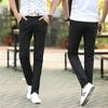 Pantalones Casuales Rectos de Verano Delgados para Hombre Versátiles Estilo Coreano Modernos Ajustados Pierna Pequeña Pantalones Largos para Niños Pantalones Negros
