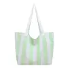 Bolsa de Lienzo Rayada Minimalista Artística, Bolsa Tote Grande de Capacidad Estilo Coreano Estilo Perezoso, Bolso de Hombro Casual de Moda para Mujer