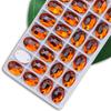 Taladro ovalado cosido a mano de espalda plana con doble agujero taladro de vidrio cosido a mano color liso ropa con taladro DIY taladro de cristal taladro caliente brillante