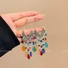 Aretes de Estilo Exótico de Venta Caliente Retro Literario Clásico Dignificado Ganchos para la Oreja Versátil Hueco Moda Borla Colgantes