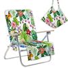 Fornecimento direto da fábrica capa para cadeira de praia toalha para espreguiçadeira bolsa toalha de praia capa para cadeira com bolsa pedido mínimo folha flor
