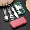 Nuevo Juego de Cubiertos Plegables de Acero Inoxidable 304 Cuchillo Tenedor Cuchara para Picnic al Aire Libre Camping Cubiertos Portátiles Cuchara Plegable