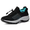 2027 Atacado Transfronteiriço Sapatos Femininos Plus Size, Sapatos de Mãe, Sapatos de Balanço, Sapatos Meia, Sapatos Femininos Fly-Knit, Comércio Exterior Amazon