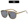 Gafas de Sol Pilot con Doble Puente de Moda Europea y Americana Gafas de Sol de Estilo Trendy Transfronterizas Gafas de Sol para Conducir al Aire Libre