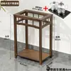 Mesa de Chá para Uso Doméstico, Mesa de Chá Pequena, Aparador, Bar de Chá em Madeira Maciça, Mesa de Chá com Chaleira Integrada e Suporte para Balde de Água