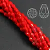 Material de cuentas hecho a mano para manualidades, accesorios de flores, cuentas sueltas, cristal, agujero mediano, cuentas de gota 10x 15 mm 50/tira