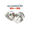 M4m5M6M8 304 aço inoxidável parafusos de cabeça redonda / pan cabeça hexágono soquete três combinação de parafusos ISO7380A2-70