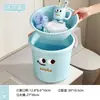 Juego de lavabo y cubo para dormitorio con asa, cubo de lavado y almacenamiento para dormitorio estudiantil, cubo de plástico portátil para el hogar para bañarse