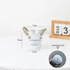 Corda de cânhamo escovada branca vintage antigo vaso de flores varanda criativa plantação carnuda verde conjunto de plantas pote letra de ferro redondo vaso de flores