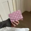 Billetera pequeña de estilo coreano, moderna y dulce, para mujer, con tacto de alta calidad, tamaño mini, elegante, a la moda y bolso de mano versátil.