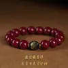 Pulseira de Cinábrio para Mulheres e Homens Pulseira Benmingnian Ano do Dragão Zodíaco Benmingfo Coelho Dragão Contas de Transferência Cerimônia de Casal