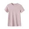 Camiseta Feminina Japonesa Manga Curta Gola Careca Lisa Base Casual Versátil Emagrecedora para o Dia a Dia