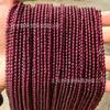 Cuentas sueltas de granate natural, diente morado, cuentas redondas de color vino negro y rojo, cadena de clavícula hecha a mano, accesorios de joyería DIY al por mayor
