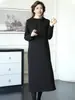 Vestido Longo Elegante com Capuz e Zíper Slim-Fit para Moda Feminina de Primavera, Colete Floral Versátil Soltinho Sem Mangas