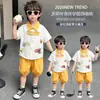 Conjunto de Verano para Niños de Manga Corta, Fresco y Elegante, Pantalones Finos Anti-Mosquitos, Nuevo Conjunto Casual de Dos Piezas a la Moda para Niños 2026