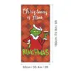 Amazon Transfronterizo Cubierta de Puerta Navideña Merrychristmas Elementos de Grinch Bandera Colgante Cortina de Puerta