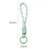 Lanyard para Teléfono de Poliéster Patrón de 14.5cm Cuerda de Colores Hecho a Mano DIY Fabricación Cadena para Teléfono Accesorios Materiales