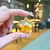 Mini Botella de Arena con Forma de Corazón Llavero Líquido Polvo de Amor Colgante Disco Duro Pequeño Colgante Accesorios de Inyección de Aceite de PVC