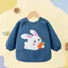 Babero Impermeable de Pana para Bebé para Comer, Anti-Suciedad, Otoño e Invierno, Babero Unisex para Bebé, Babero Infantil