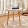 Mesa redonda pequeña nórdica, mesa de centro, mesa auxiliar para sofá, balcón, dormitorio, mesa de centro redonda simple para sala de estar de apartamento de alquiler