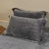 Fundas de Almohada de Terciopelo Coral de Invierno, un Par de 48X74Cm Gamuza Cálidas y Engrosadas Funda de Almohada Individual Grande Terciopelo de Felpa
