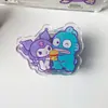 Clipe PP transparente acrílico de dupla face Kuromi, um clipe estiloso e fofo para recados, selar e organizar documentos