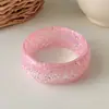 Pulseira de Resina com Lantejoulas e Glitter de Novo Estilo Transfronteiriça Cor de Doce Design de Nicho Pulseira Joias de Resina Estilo Europeu e Americano Atacado