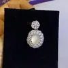 Transmisión en Vivo Calcedonia Natural de Hielo Alto Colgante de Calabaza Plateado Incrustado Jade Blanco de Fortuna y Longevidad Collar Venta al por Mayor Múltiples Estilos